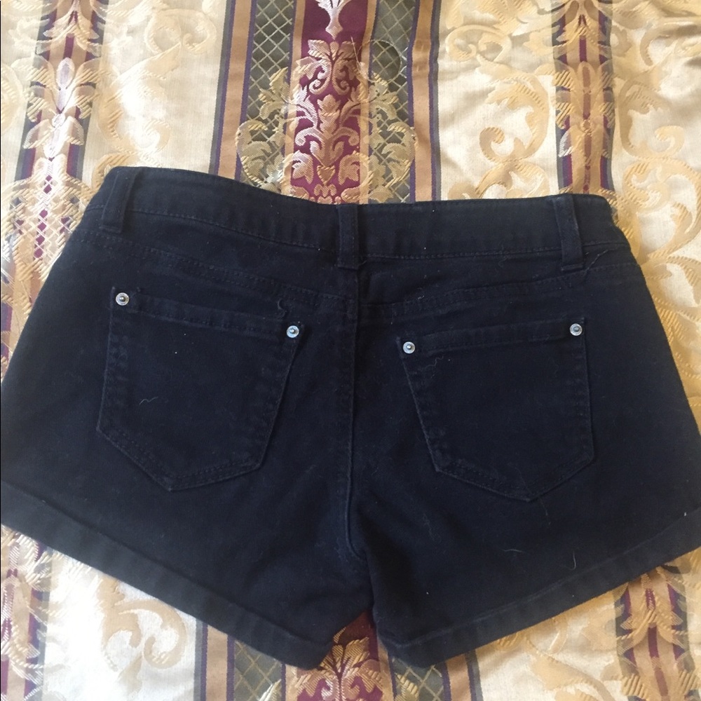 Black jean shorts